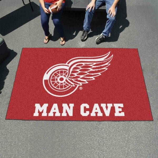 Detroit Red Wings Man Cave Ulti-Mat Rug - 5ft. x 8ft.-14427