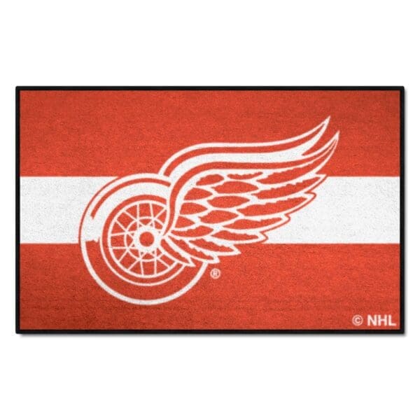 Detroit Red Wings Starter Mat Accent Rug 19in. x 30in. Uniform Alternate Design 31935 1 scaled