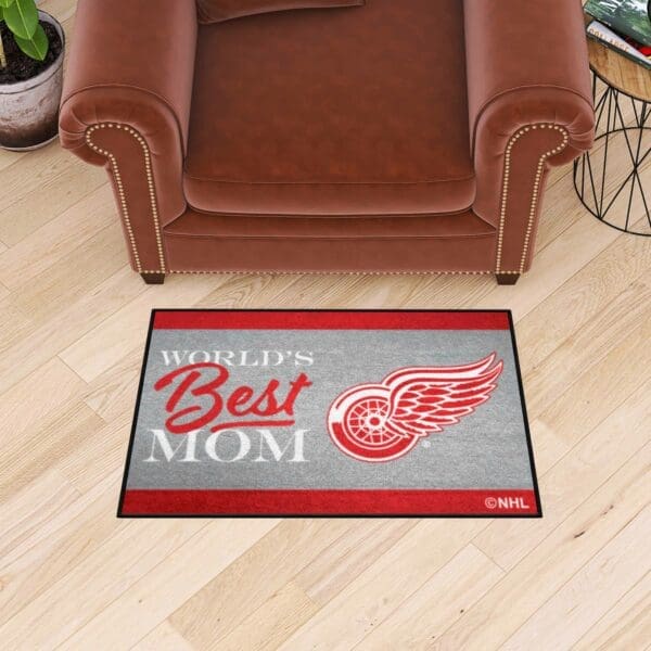 Detroit Red Wings World's Best Mom Starter Mat Accent Rug - 19in. x 30in.-34147