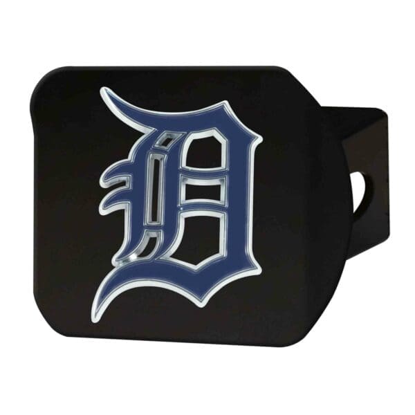 Detroit Tigers Black Metal Hitch Cover 3D Color Emblem 1