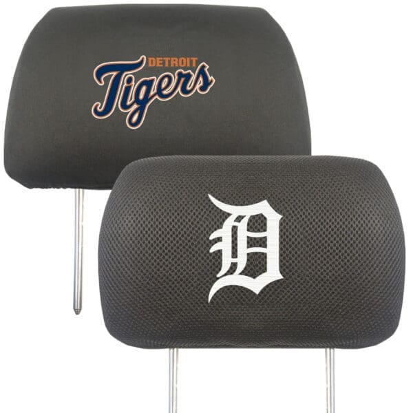 Detroit Tigers Embroidered Head Rest Cover Set 2 Pieces 1
