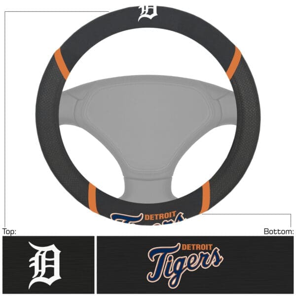 Detroit Tigers Embroidered Steering Wheel Cover 1