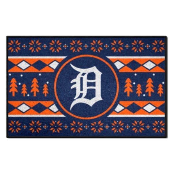 Detroit Tigers Holiday Sweater Starter Mat Accent Rug 19in. x 30in 1 scaled
