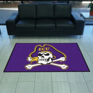 East Carolina 4X6 High-Traffic Mat with Durable Rubber Backing - Landscape Orientation