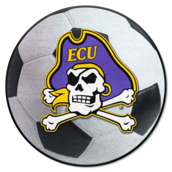 East Carolina Pirates Soccer Ball Rug 27in. Diameter 1 scaled