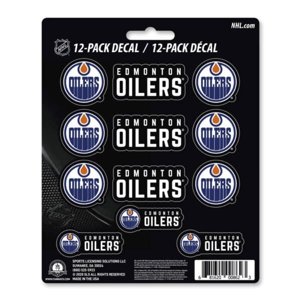 Edmonton Oilers 12 Count Mini Decal Sticker Pack 30796 1