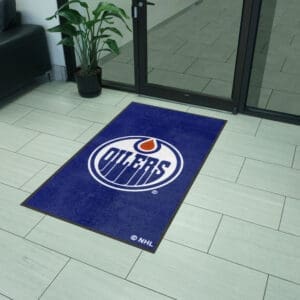 Edmonton Oilers 3X5 High-Traffic Mat with Durable Rubber Backing - Portrait Orientation-12852