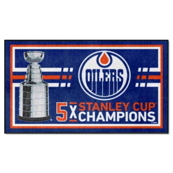 Edmonton Oilers Dynasty 3ft. x 5ft. Plush Area Rug 34312 1 scaled
