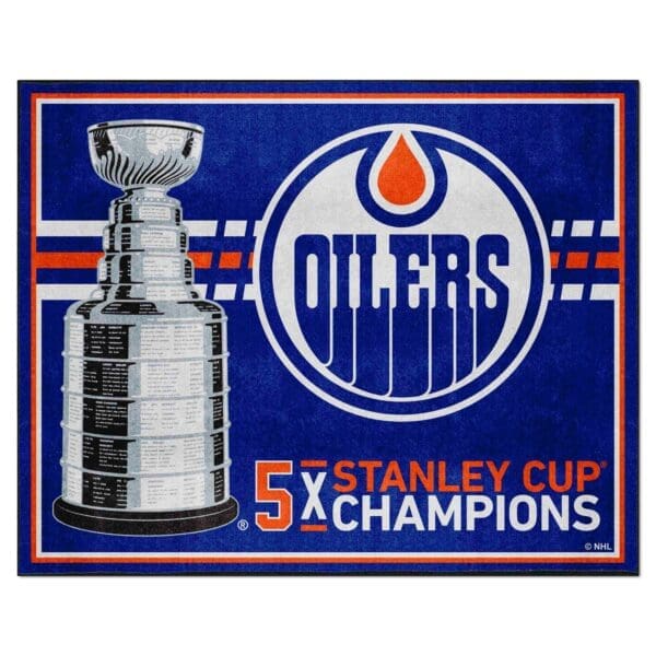 Edmonton Oilers Dynasty 8ft. x 10ft. Plush Area Rug 34315 1 scaled