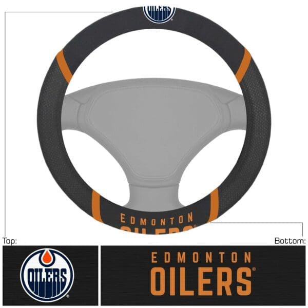 Edmonton Oilers Embroidered Steering Wheel Cover 17018 1