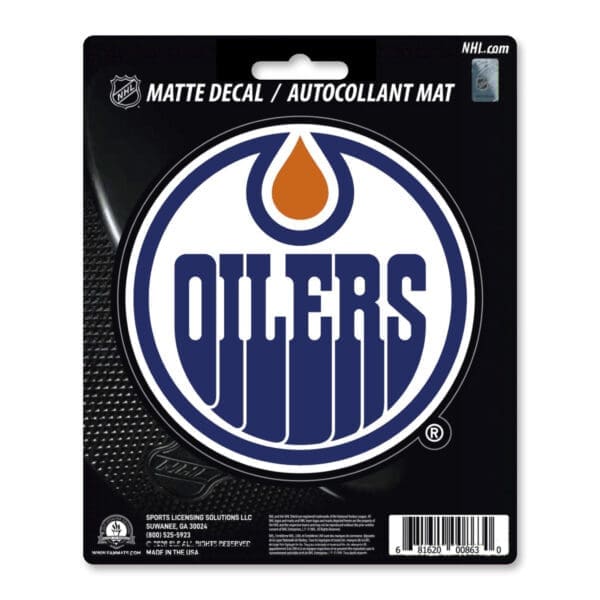 Edmonton Oilers Matte Decal Sticker 30797 1