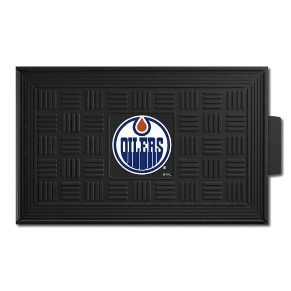 Edmonton Oilers Oilers Heavy Duty Vinyl Medallion Door Mat 19.5in. x 31in. 11467 1 scaled