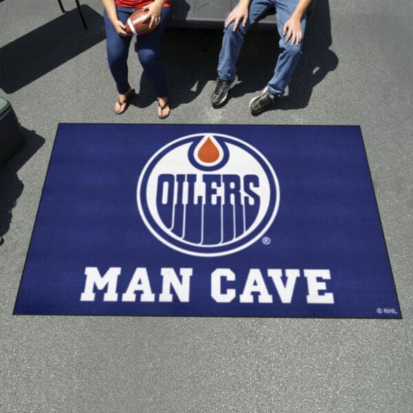 Edmonton Oilers Oilers Man Cave Ulti-Mat Rug - 5ft. x 8ft.-14431