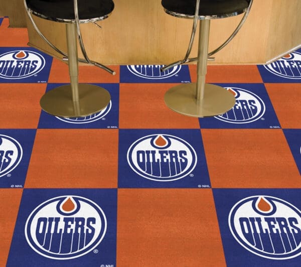 Edmonton Oilers Oilers Team Carpet Tiles - 45 Sq Ft.-10705