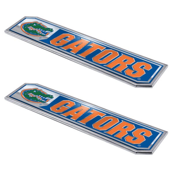 Florida Gators 2 Piece Heavy Duty Aluminum Embossed Truck Emblem Set 1
