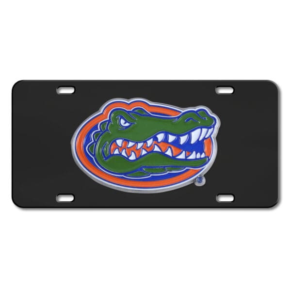 Florida Gators 3D Black License Plate 1