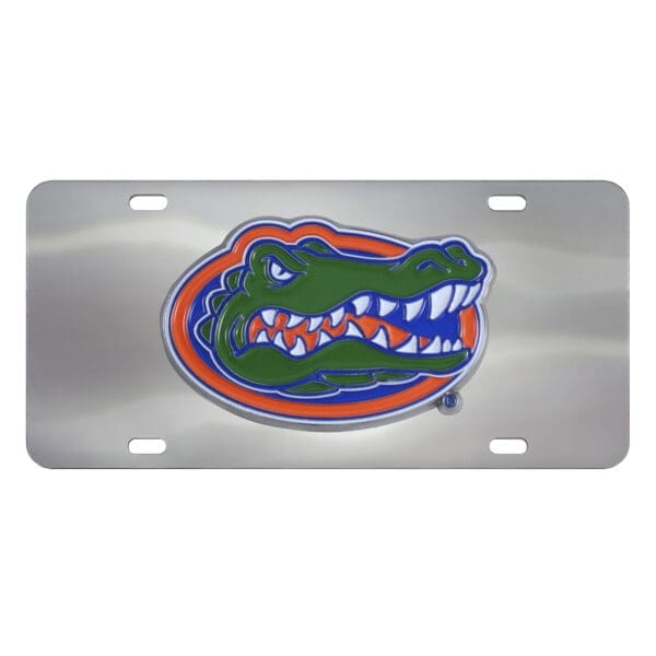 Florida Gators 3D Stainless Steel License Plate 1