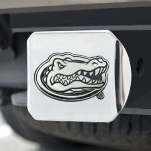 Florida Gators Chrome Metal Hitch Cover with Chrome Metal 3D Emblem
