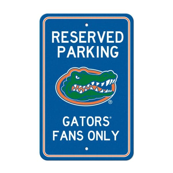 Florida Gators Team Color Reserved Parking Sign Decor 18in. X 11.5in. Lightweight 1 scaled