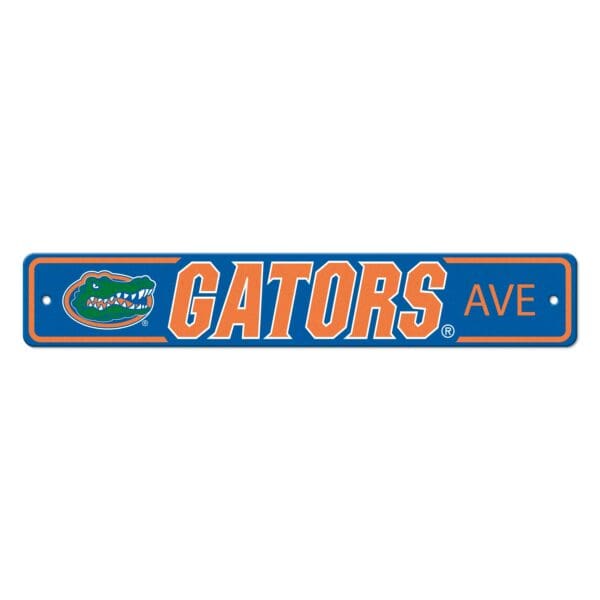 Florida Gators Team Color Street Sign Decor 4in. X 24in. Lightweight 1 scaled