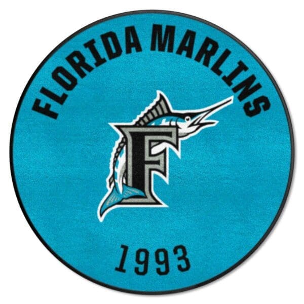 Florida Marlins Roundel Rug 27in. Diameter 1 scaled