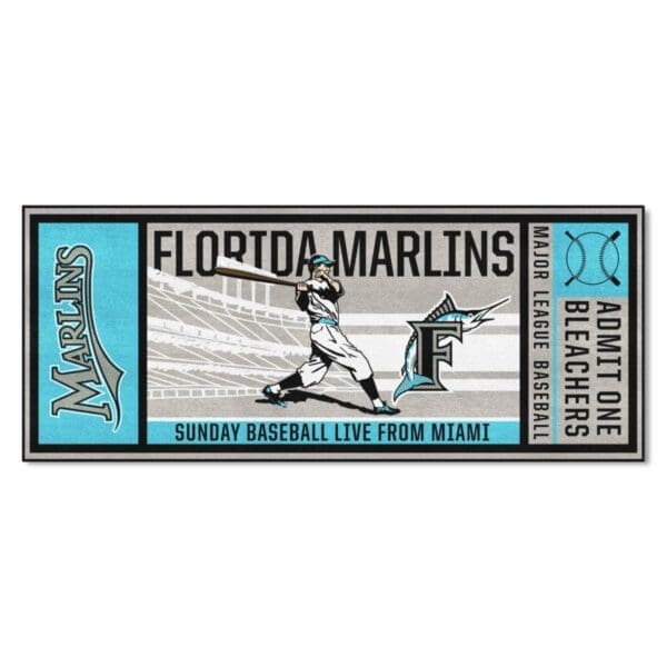 Florida Marlins Ticket Runner Rug 30in. x 72in 1 scaled