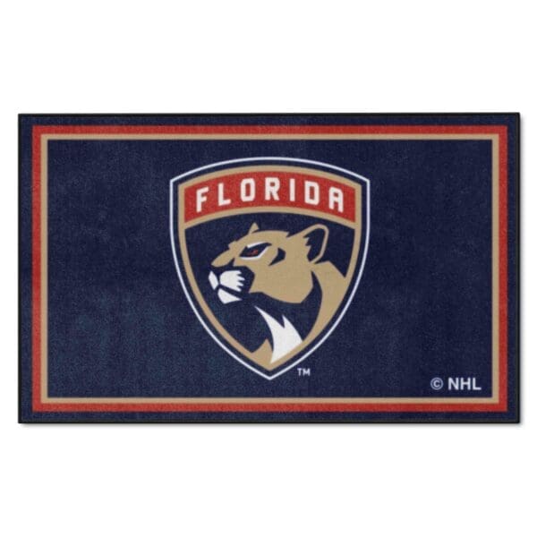 Florida Panthers 4ft. x 6ft. Plush Area Rug 10544 1 scaled