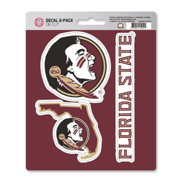 Florida State Seminoles 3 Piece Decal Sticker Set 1