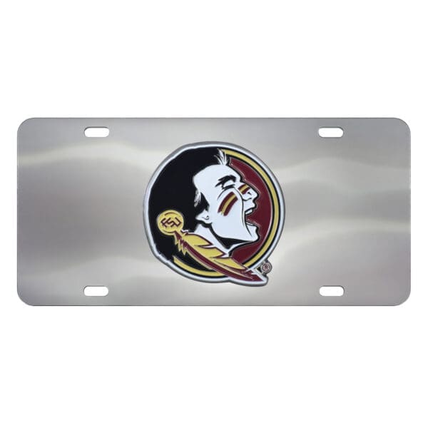 Florida State Seminoles 3D Stainless Steel License Plate 1