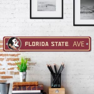Florida State Seminoles Team Color Street Sign Décor 4in. X 24in. Lightweight