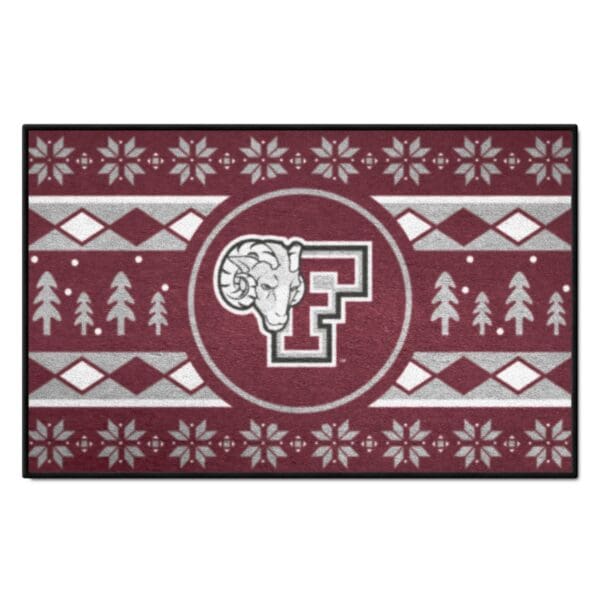 Fordham University Holiday Sweater Starter Mat Accent Rug 19in. x 30in 1 scaled