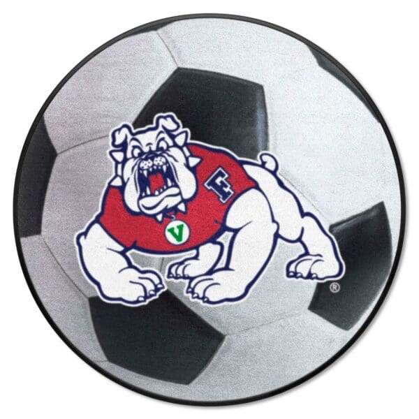 Fresno State Bulldogs Soccer Ball Rug 27in. Diameter 1 scaled