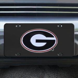 Georgia Bulldogs 3D Black License Plate