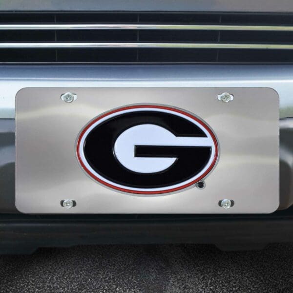 Georgia Bulldogs 3D Stainless Steel License Plate