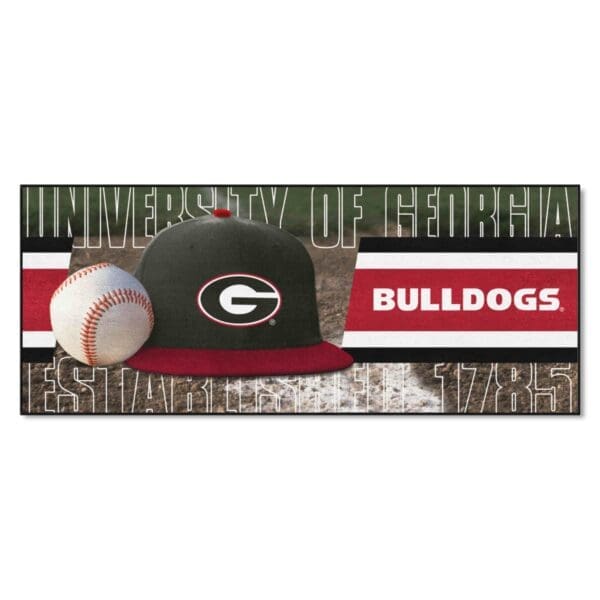 Georgia Bulldogs Baseball Runner Rug 30in. x 72in 1 scaled