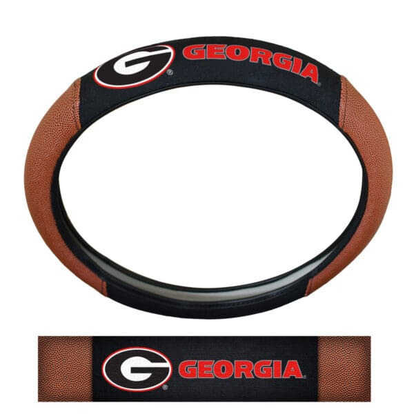 Georgia Bulldogs Football Grip Steering Wheel Cover 15 Diameter 1