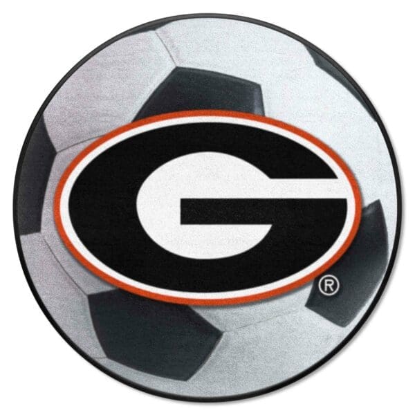 Georgia Bulldogs Soccer Ball Rug 27in. Diameter 1 1 scaled
