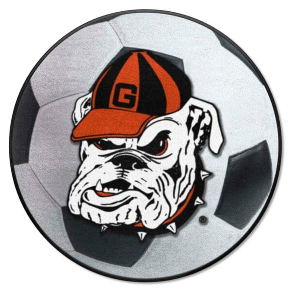 Georgia Bulldogs Soccer Ball Rug 27in. Diameter 1 2 scaled