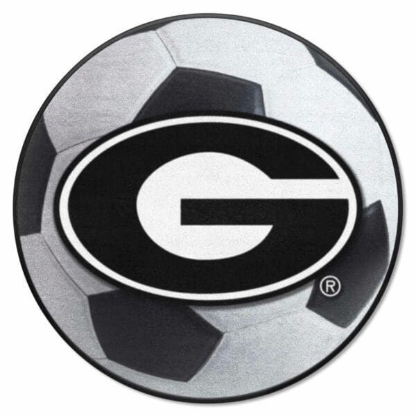 Georgia Bulldogs Soccer Ball Rug 27in. Diameter 1 3 scaled