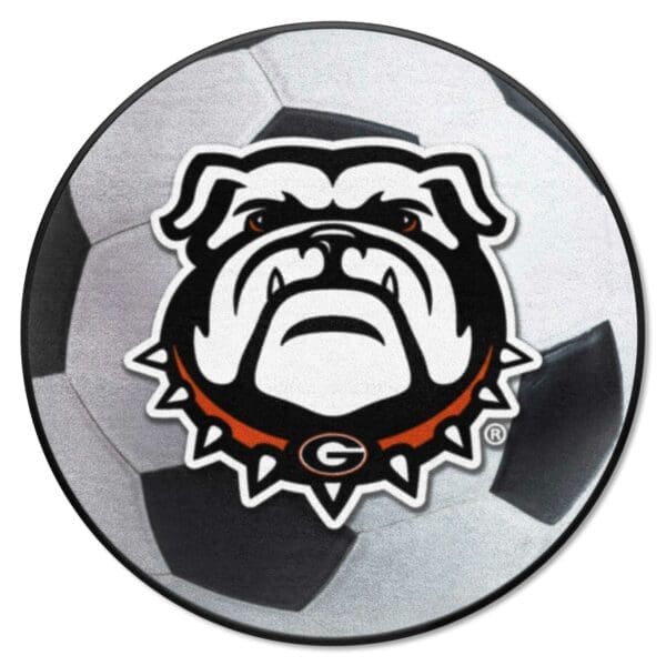 Georgia Bulldogs Soccer Ball Rug 27in. Diameter 1 scaled