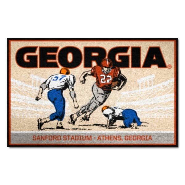 Georgia Bulldogs Starter Mat Accent Rug 19in. x 30in. Ticket Stub Starter Mat 1 scaled