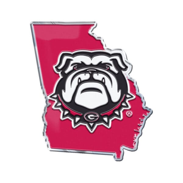 Georgia Bulldogs Team State Aluminum Embossed Emblem 1