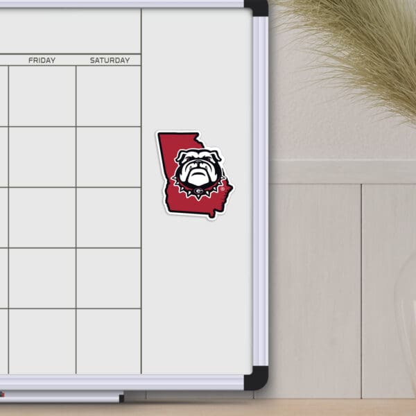Georgia Bulldogs Team State Shape Decal Sticker