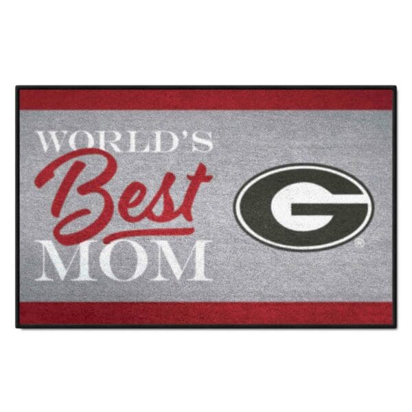 Georgia Bulldogs Worlds Best Mom Starter Mat Accent Rug 19in. x 30in 1 scaled