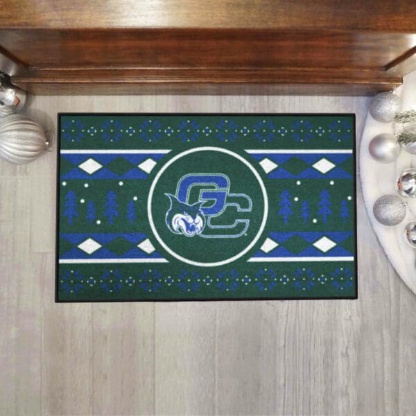 Georgia College Bobcats Holiday Sweater Starter Mat Accent Rug - 19in. x 30in.