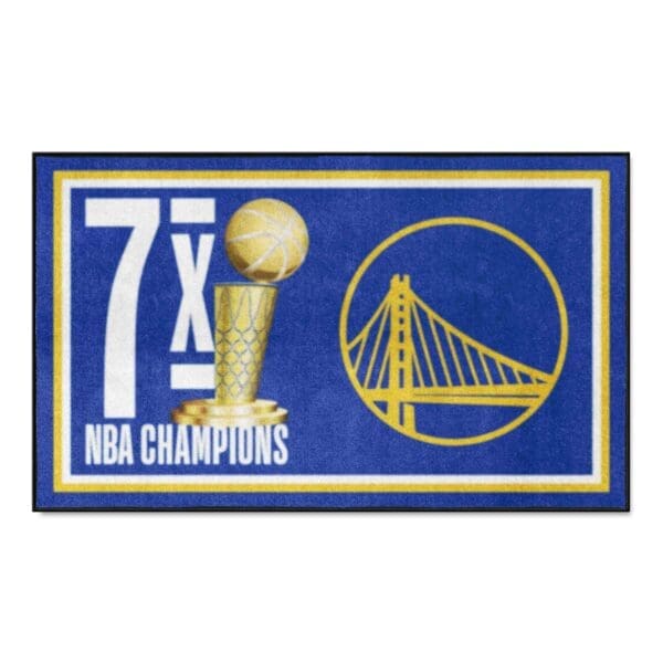 Golden State Warriors Dynasty 3ft. x 5ft. Plush Area Rug 35093 1 scaled