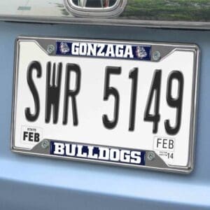 Gonzaga Bulldogs Chrome Metal License Plate Frame