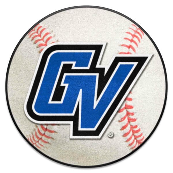 Grand Valley State Lakers Baseball Rug 27in. Diameter 1 scaled