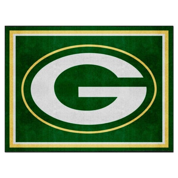 Green Bay Packers 8ft. x 10 ft. Plush Area Rug 1 scaled