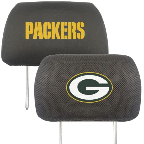 Green Bay Packers Embroidered Head Rest Cover Set 2 Pieces 1